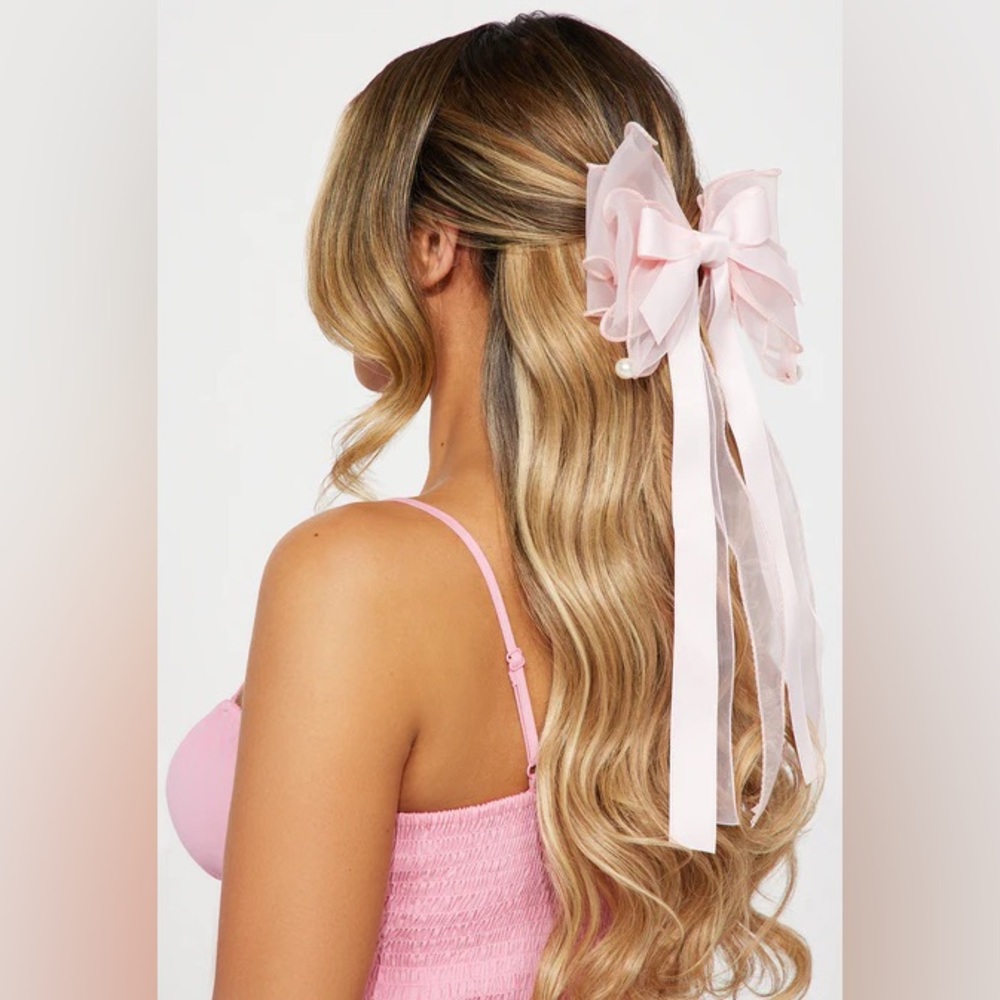 Cute Pink Hair Bow Accessory